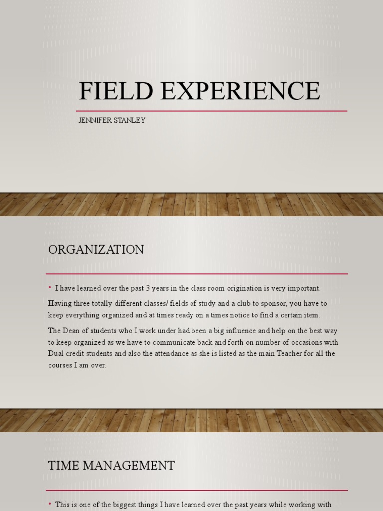 Field Experience | PDF