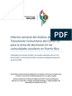 Informe Semanal Del Analisis de Transmision Comunitaria (21 Abr 2021)