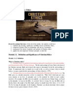 Module 3 - Christian Ethics