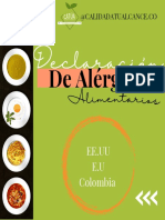 Declaración de Alérgenos Alimentarios en EE.UU, UE y Colombia