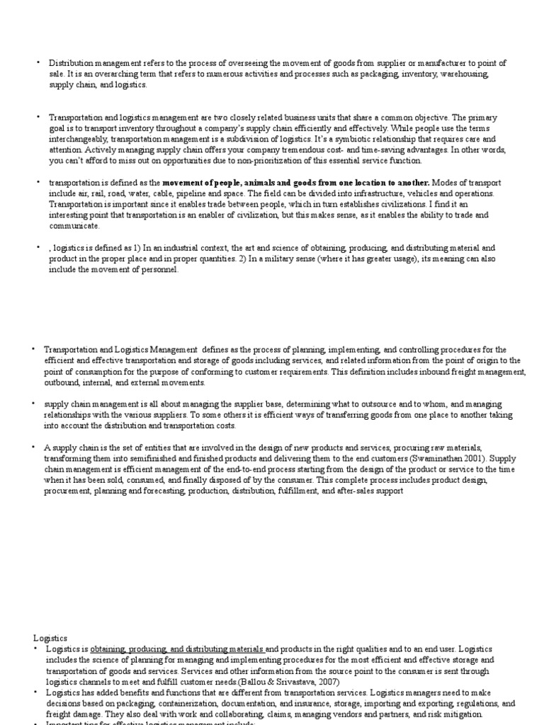 Transportation Management PDF