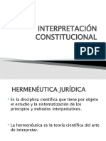 Interpretación Constitucional Presentación Para La Clase