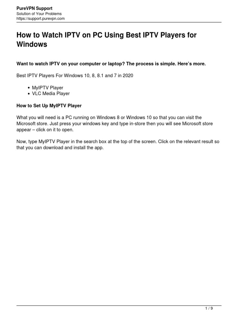 Heres How To Watch Iptv On PC | PDF | Windows 10 | Windows 8