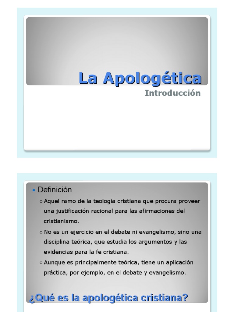 La Apologética Intro | PDF