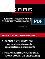Raising The African Standard - Through Training and Assistance