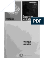 Umberto Eco - A Estrutura Ausente-Editora Perspectiva - Nobr Class - Greytext - (First Published 1968) - Nobr - (2018)