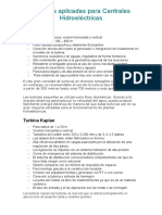 Turbinas Aplicadas para Centrales Hidroeléctricas