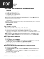 6.1.2.1 Packet Tracer - Add Computers To An Existing Network