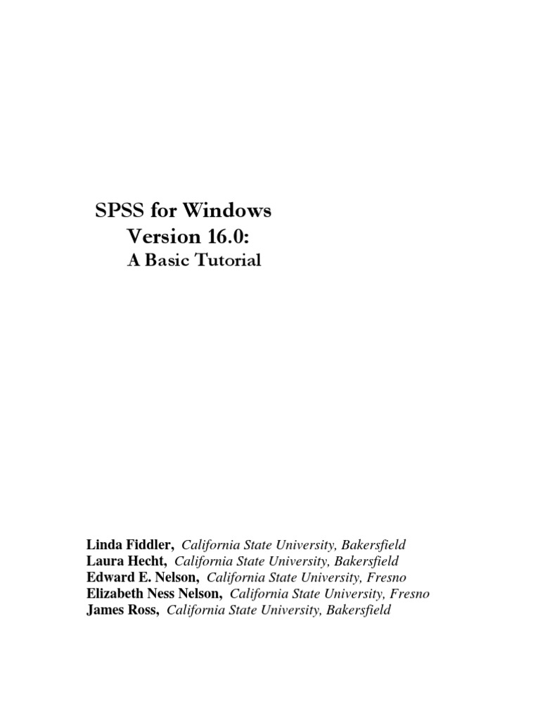 spss 16 version