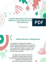 Human Resource Management Approach and The Social Role in The Hospital