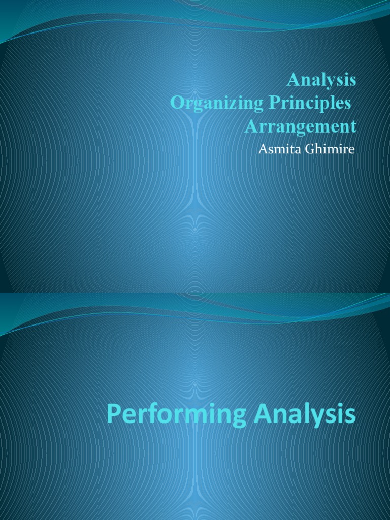 Analysis Organizing Principles Arrangement Asmita Ghimire PDF
