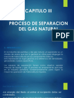 Separación de gas natural en planta de procesamiento