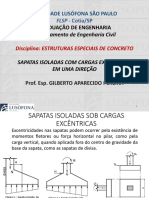 Estruturas de Concretos Especiais - Aula 3 - Sapatas Isol. Excêntricas em Uma Direção - Rev1