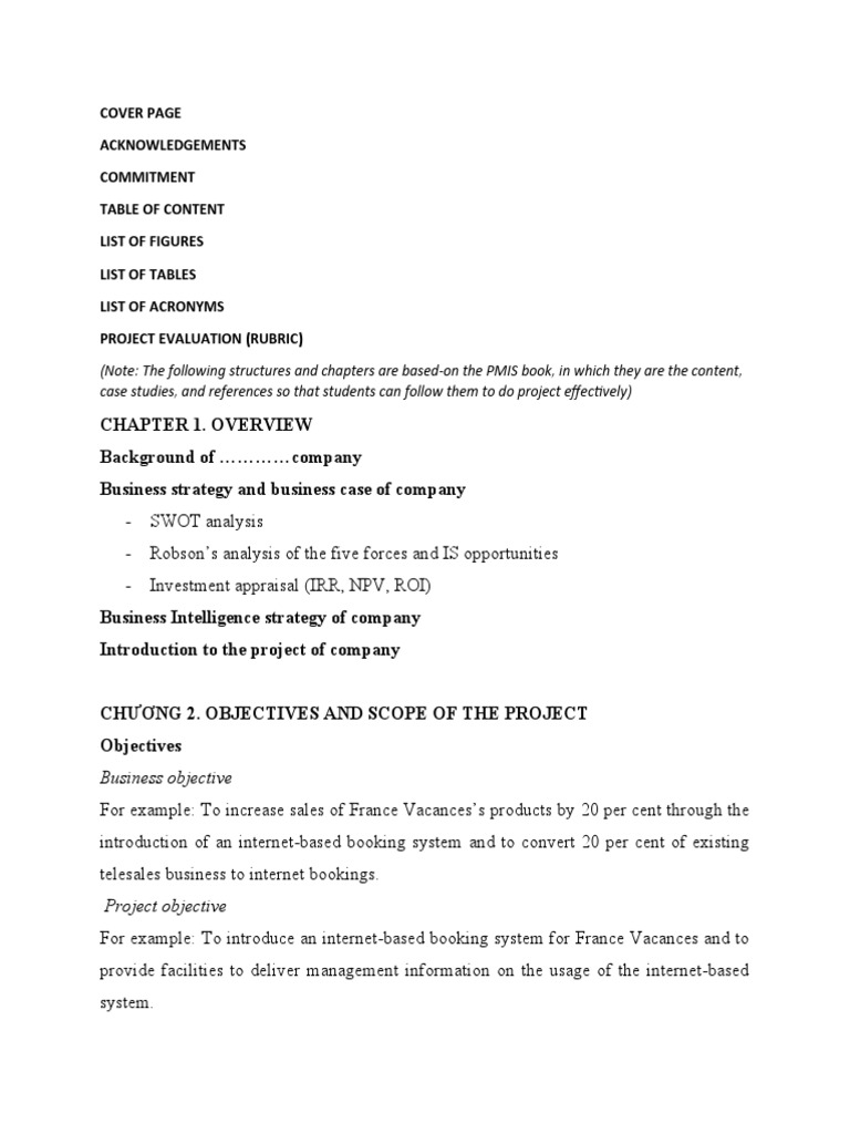 Chapter 1. Overview Background of Company Business Strategy and ...