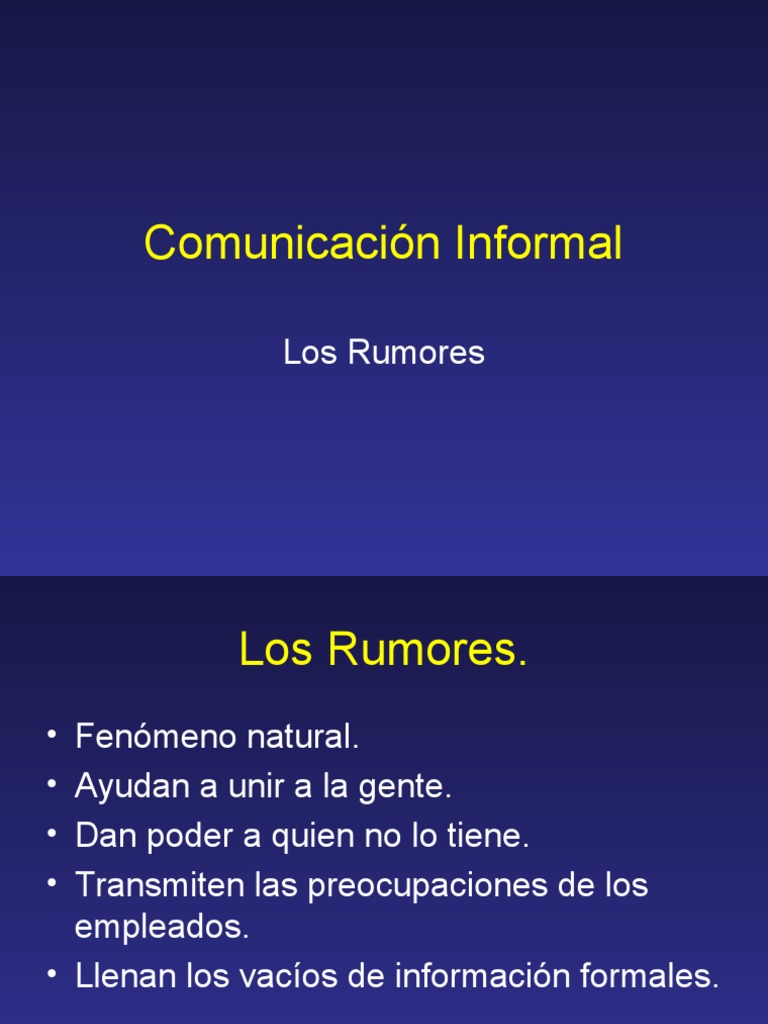 Manejo Efectivo de Rumores Laborales | PDF