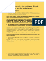 Deliberamos Sobre Los Problemas Del País Que Percibe La Ciudadanía