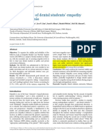 An Assessment of Dental Students' Empathy Levels in Malaysia