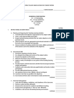 Cooperating Teacher Observation Form For Student Intern