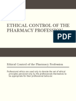 Unit 2 - Ethical Control of The Pharmacy Profession