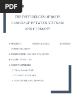 The Differences of Body Language Between Vietnam and Germany