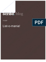 List-O-Mania! Scribd Blog, 11.9.07