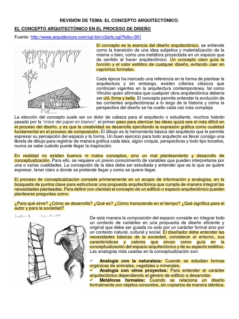 Concepto Arquitectónico en Diseño | PDF | Concepto | Diseño