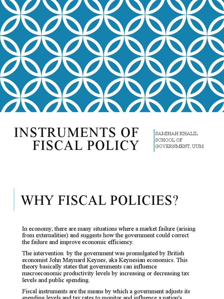 Topic 6 Instruments of Fiscal Policy PDF Fiscal Policy Taxes