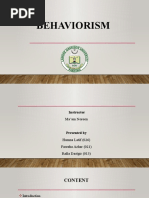 Behaviourism Presentation 1