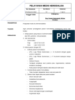 Pelayanan Medis Hemodialisa: No. Dokumen No Revisi Halaman