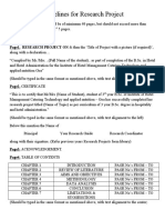 Guidelines For Research Project