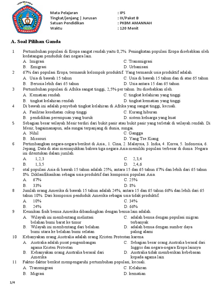 Soal Ips Pb Pdf