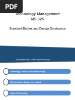 Technology Management MS 325: Standard Battles and Design Dominance