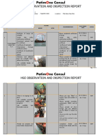 Hse Observation and Inspection Report: Item: Crane Barge SPECTRA TL-1 Date Inspected by