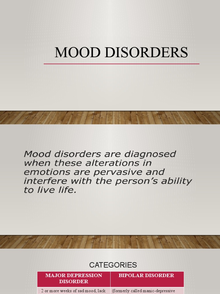 Overview of Mood Disorders | PDF | Mood Disorders | Major Depressive ...