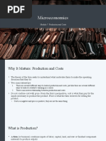 Microeconomics: Module 7: Production and Costs