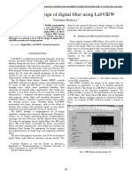 Interactive Design of Digital Filter Using Labview: Valentina Markova