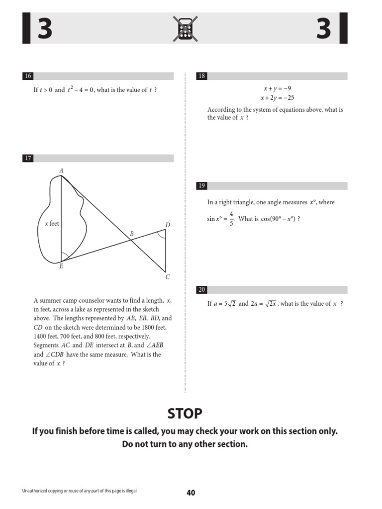 Math Problems on Geometry and Equations | PDF | Euclidean Plane ...
