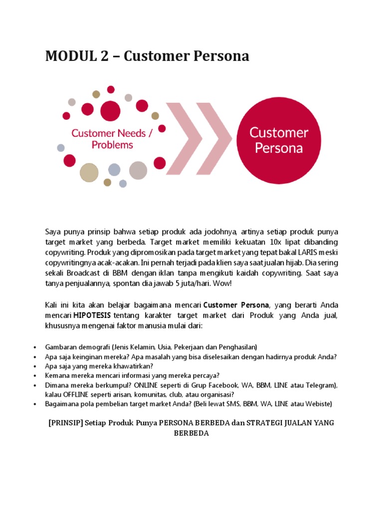 1595181984754MODUL 2 - Costumer Persona | PDF