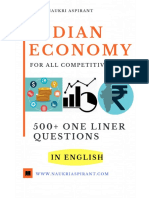Economics One Liner in English Reduced