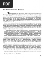 UN Resolution On Zionism: Events