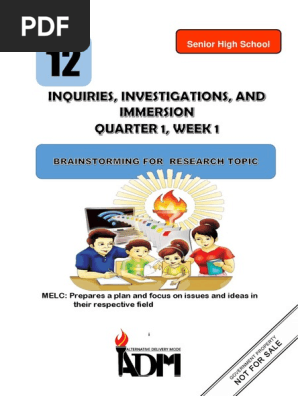 Inquiries, Investigation and Immersion - Module 1