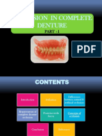 Occlusion in Complete Denture Part I