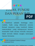 Fungsi dan peran institusi KB