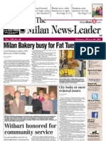 The Milan News-Leader Front Page
