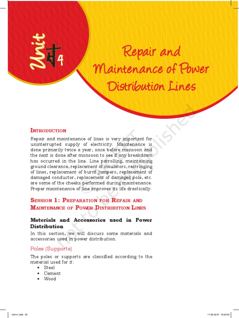 Power Distribution Line Maintenance Guide | PDF | Insulator ...