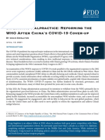 FDD Memo Diplomatic Malpractice Reforming The Who After Chinas Covid 19 Cover Up