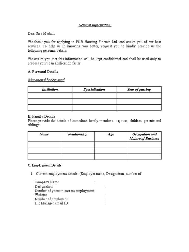 General Information Sheet PDF