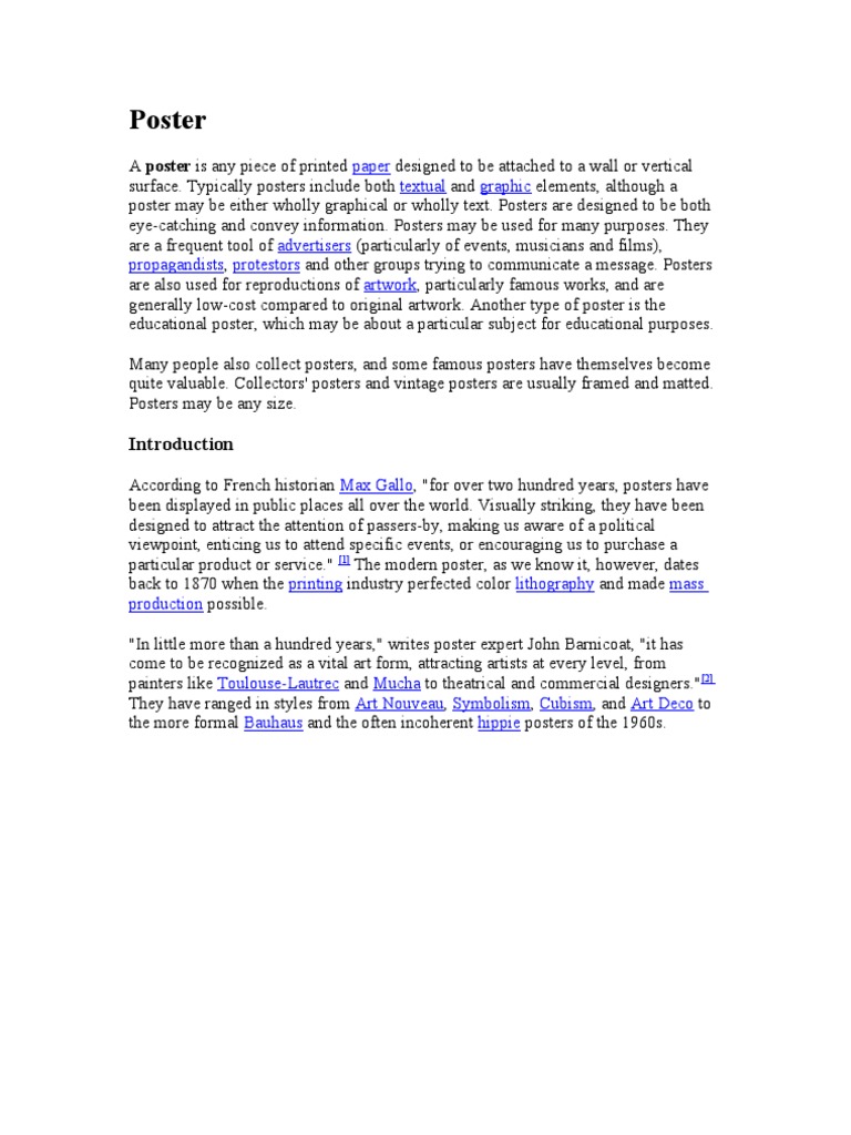 Poster: Paper Textual Graphic | PDF | Communication Design | Writing