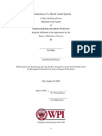 Optimization of A Hood Latch System: 100 Institute Road Worcester, MA 01609