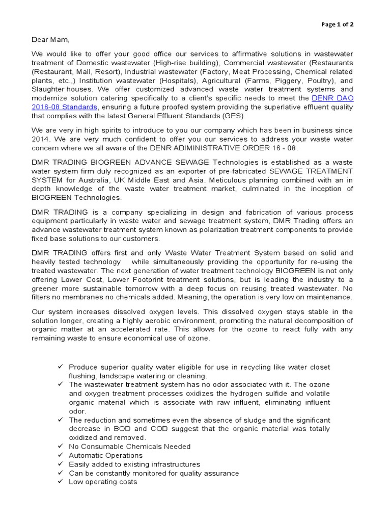 STP Quotation 1 PDF Sewage Treatment Wastewater